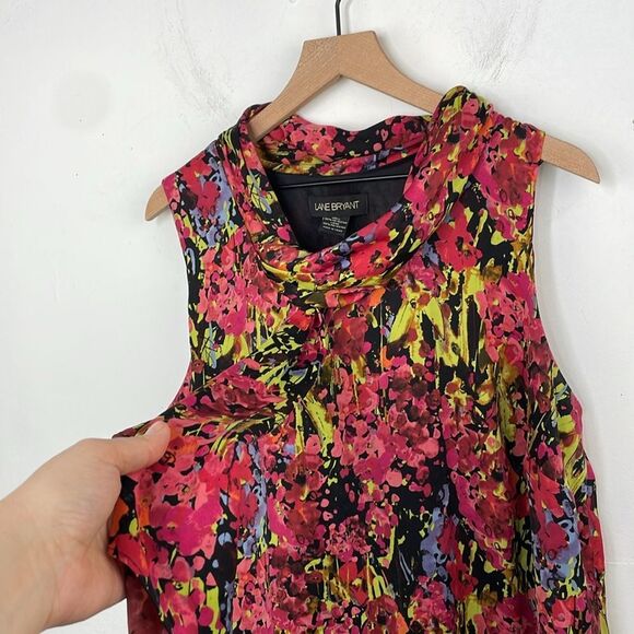 Lane Bryant Floral Print Sleeveless Tunic/Blouse Size 20 - Picture 4 of 14
